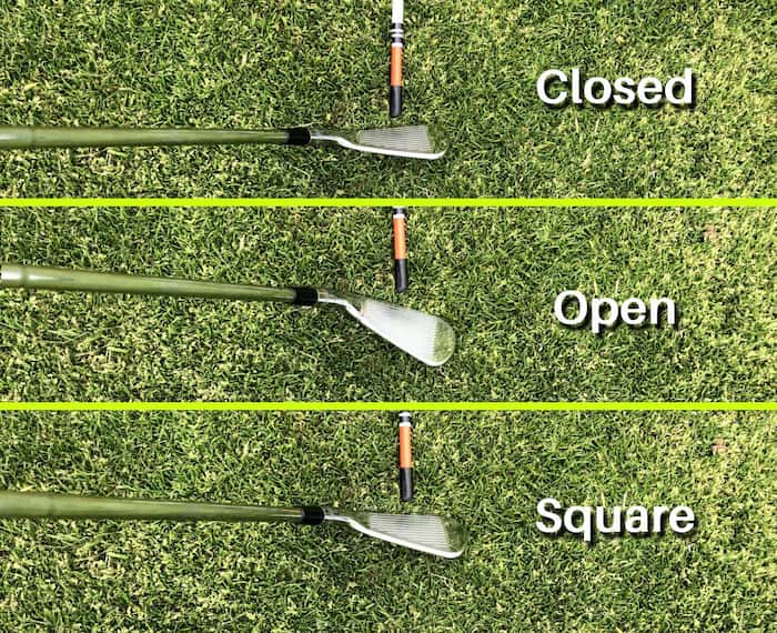 Golf Clubface Closed Open Square Positions