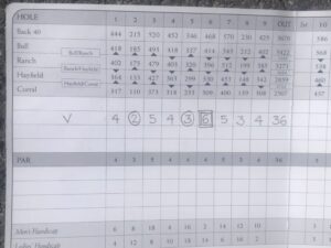 Golf Scorecard - Double Bogey Symbol