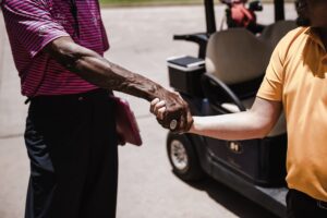Golfers Shaking Hands - Gentleman's Game